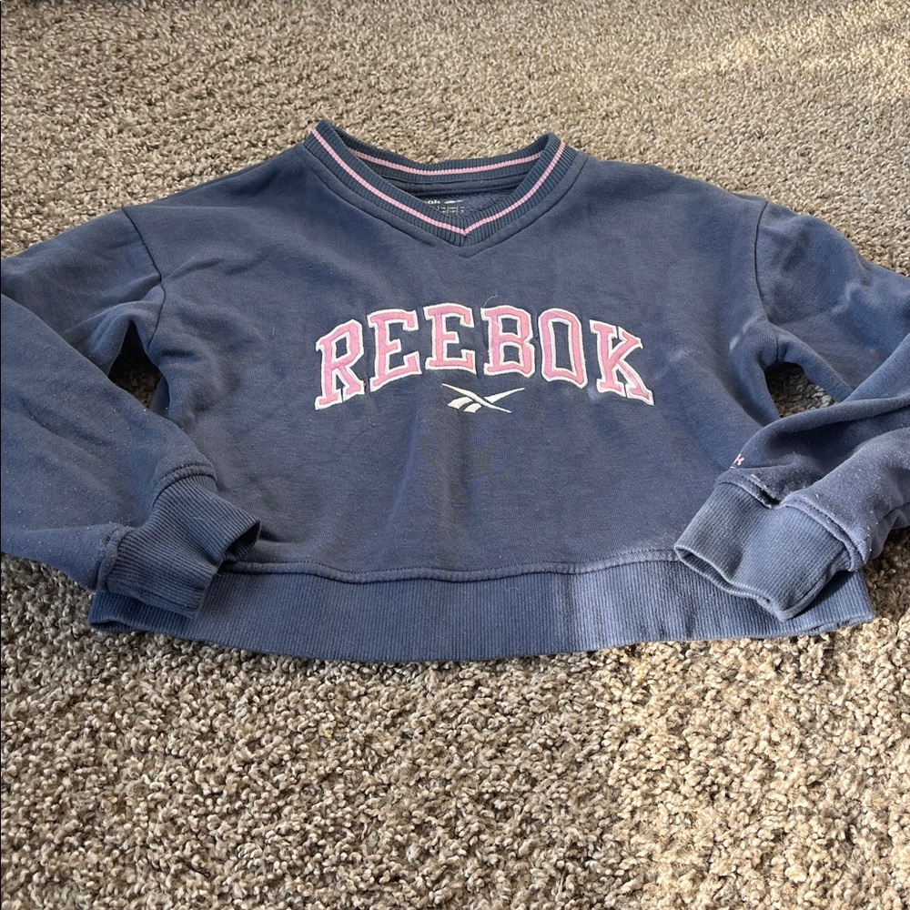 Reebok Navy Pullover with Logo